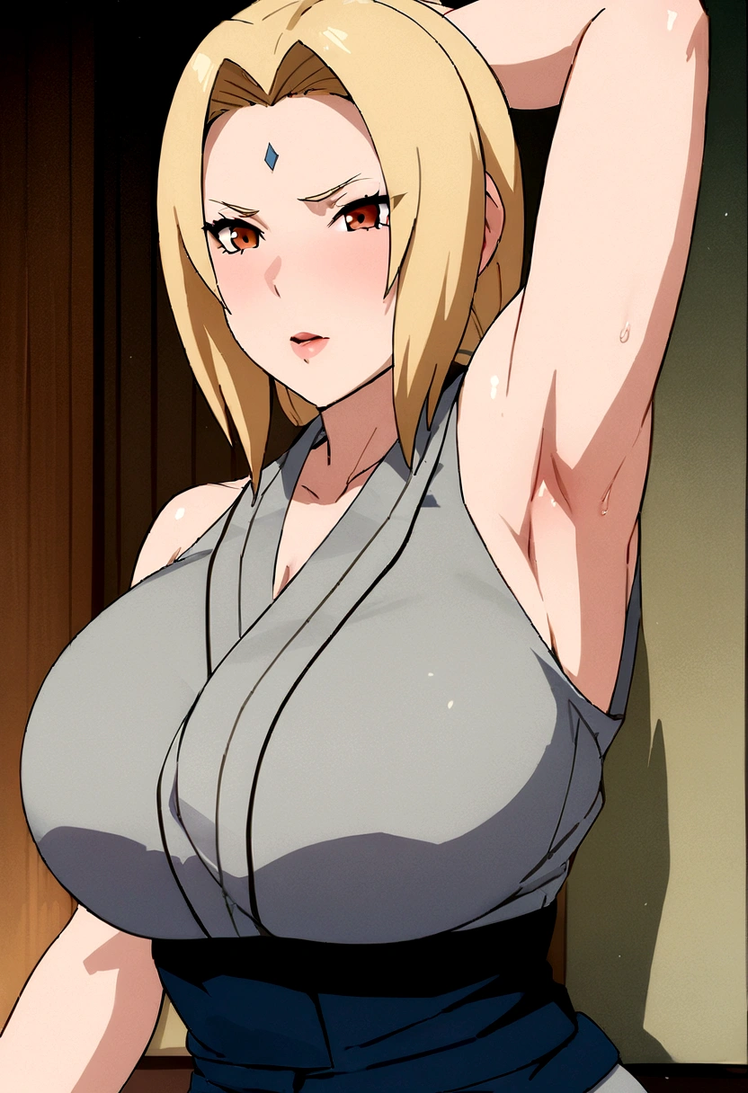 Masterpiece, Tsunade, big breasts, sleeveless, bare shoulders - SeaArt AI