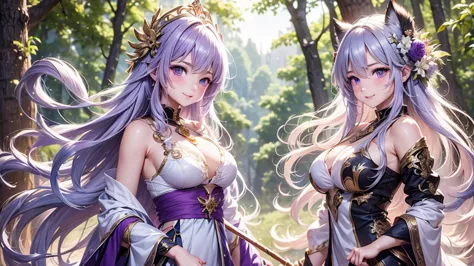 (8k, best quality, masterpiece:1.2), fire emblem genealogy of the holy war, diadora, lavender hair, wavy hair, delicate, long st...