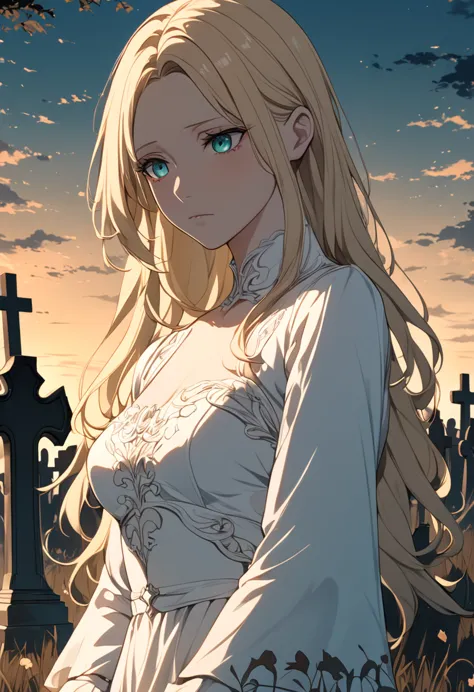 ((highest quality)), ((masterpiece)), (detailed), ((perfect face)),euphilia,a beautiful anime girl with long blonde hair and dar...