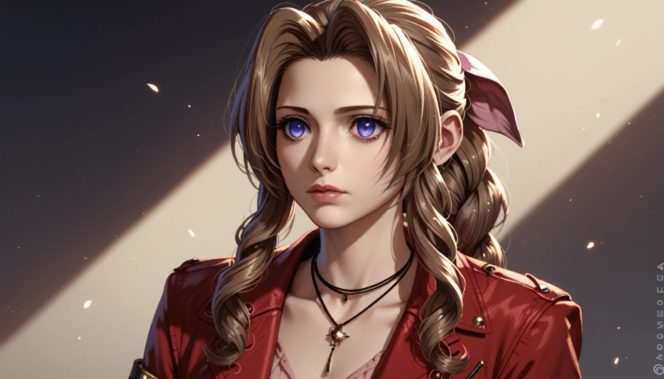 Aerith de ojos morados,inexpresivo,sin alumnos