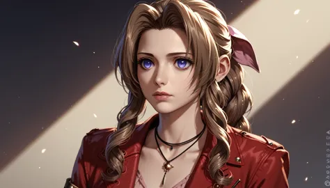 Purple Eyed Aerith,Expressionless,no pupils