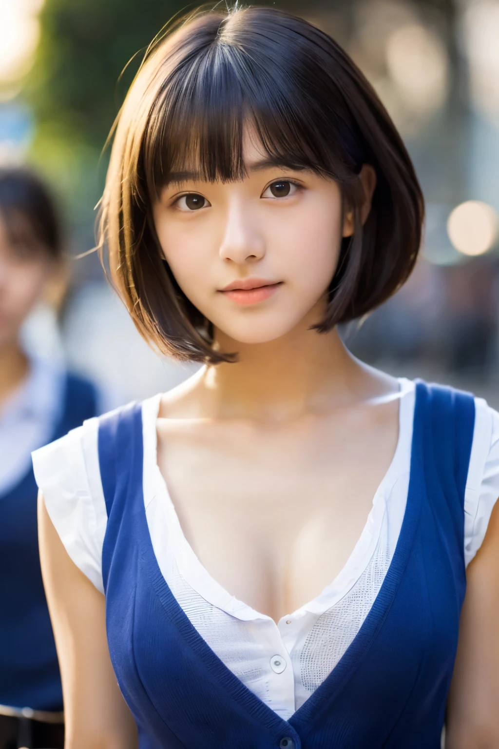 (Detailed and realistic eyes:1.3) (high quality, Fine grain:1.3) (Sharp focus:1.3) (Sleeveless uniform:1.3) high school girl　Very short skirt　White cotton shirt　(Big Breasts:1.3) Very detailed　超high quality　超high quality　Surreal　photograph　Three Japanese Girls　(Each girl has a different hairstyle randomly、A different face:1.3) 　Fair skin　16 years old　((Half-open lips:1.3))　Beautiful and soft skin　((Beautifully styled straight short hair))  Beautiful and perfect body　very cute　Beautiful young man with clear skin々New Skins　16 years old　(ノースリーブのシャツを着たhigh school girl) Big Breasts　whole body　Everyday City　Bustling city　　((night))　audience&#39;perspective　　Front view　　(Big Breasts:1.3)   (Cleavage)　(Amazingly cute girl:1.3)　　(whole bodyポートレート)　