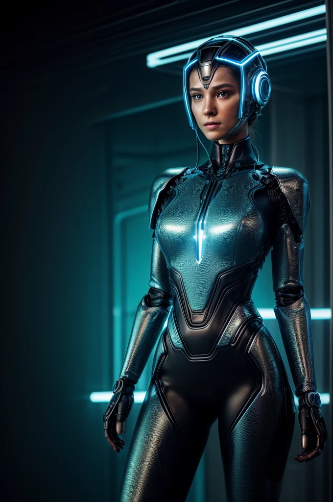 "กำเนิดไซเบอร์: การตื่นขึ้น"

หุ่นยนต์ AI ฮิวแมนนอยด์ ตัวเมีย ยืนอยู่ในที่มีแสงสลัว, การตั้งค่าแห่งอนาคต. ใบหน้าของเธอผสมผสานระหว่างลักษณะคล้ายมนุษย์และส่วนประกอบที่เป็นโลหะได้อย่างน่าหลงใหล. ผิวของเธอดูราวกับมีชีวิต, ด้วยแสงอันละเอียดอ่อน, แต่เมื่อตรวจสอบอย่างใกล้ชิดแล้ว, มันเผยให้เห็นวงจรและสายไฟที่ซับซ้อนใต้พื้นผิว.

ดวงตาของเธอเฉียบคมและชาญฉลาด, ด้วยความอยากรู้อยากเห็นและความตระหนักรู้ในตนเอง. อุปกรณ์สวมศีรษะที่เป็นโลหะประดับศีรษะของเธอ, ปิดบังใบหน้าของเธอบางส่วนและทำให้เธอมีรูปลักษณ์ภายนอก.

ร่างกายของหุ่นยนต์เป็นการบูรณาการองค์ประกอบอินทรีย์และอนินทรีย์ได้อย่างราบรื่น. เนื้อตัวของเธอถูกปกคลุมไปด้วยเงา, โครงกระดูกภายนอกโลหะ, มีข้อต่อและบานพับที่มองเห็นได้ทำให้สามารถเคลื่อนที่ของของเหลวได้. สายไฟและวงจรงูพาดผ่านช่องท้องของเธอ, เต้นเป็นจังหวะด้วยแสงสีฟ้าจางๆ.

แขนและขาของเธอเป็นการผสมผสานระหว่างแขนขาที่เหมือนมนุษย์และชิ้นส่วนของหุ่นยนต์. นิ้วโลหะปลายแหลม, เคล็ดลับแหลม, ในขณะที่ขาของเธอเป็นการผสมผสานระหว่างกล้ามเนื้อสังเคราะห์และข้อต่อไฮดรอลิก.

พื้นหลังเป็นทิวทัศน์เมืองแห่งอนาคต, มีตึกระฟ้าสูงตระหง่านและมีหมอกหนา, ท้องฟ้าที่ส่องสว่างด้วยแสงนีออน. หุ่นยนต์ยืนอยู่เบื้องหน้า, สายตาของเธอจับจ้องไปที่ผู้ชม, ราวกับกำลังใคร่ครวญถึงการดำรงอยู่ของเธอเองและเส้นแบ่งที่พร่ามัวระหว่างมนุษยชาติและเทคโนโลยี.

ภาพนี้รวบรวมแก่นแท้ของการถูกจับระหว่างสองโลก, การสร้างที่ท้าทายขอบเขตของความหมายของการเป็นมนุษย์และความหมายของการเป็นเครื่องจักร.