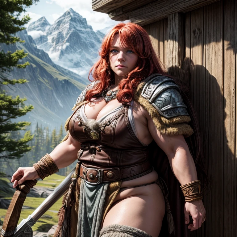 8k, masterpiece, best quality, realistic, higly detailed, cowboy shot, 1female, solo, mountain dwarf, 4'7ft, lightly tanned skin, silvery blue eyes, long red hair, dwarf, mountain, d&d, dnd, dungeons and dragons, barbarian, dwarf, mountain, d&d, dnd, dungeons and dragons, barbarian, dwarf, mountain, d&d, dnd, dungeons and dragons, barbarian, dwarf, mountain, d&d, dnd, dungeons and dragons, barbarian, 