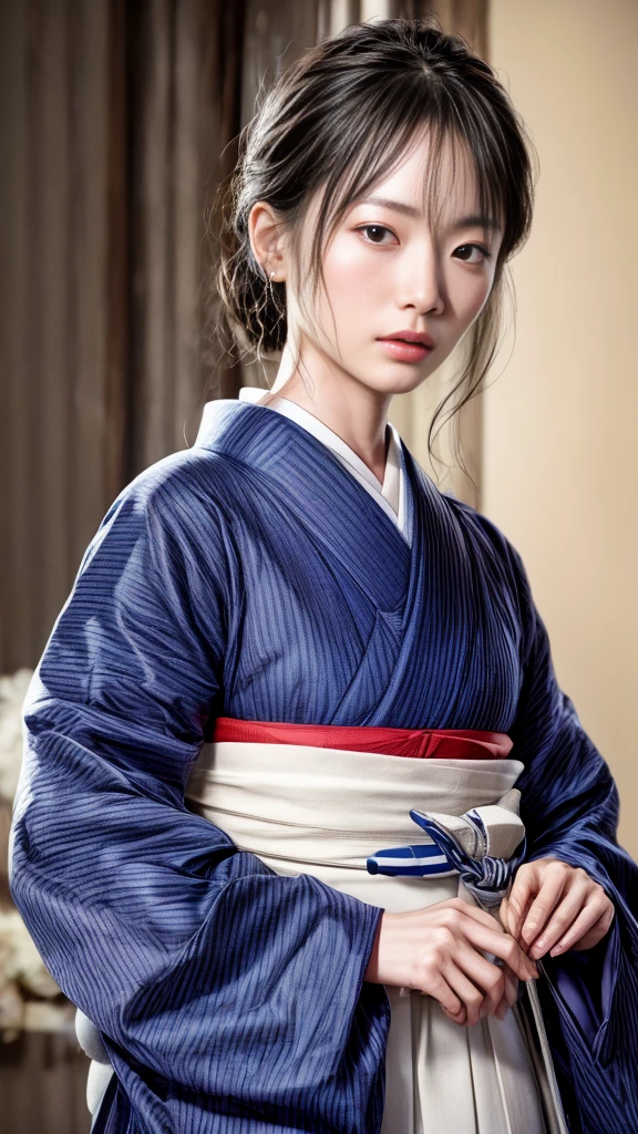 Japanese clothing、Hakama、samurai、Long Japanese sword、samurai、Moonlit Night、SakuraFubuki、Very beautiful woman、Slender women、(Detailed face)、Realistic skin、((Delicate photo))，(Girl Masterpiece RAW Photo Details:1.25), (Highest quality:1.6), (Ultra-high resolution:1.5), (Realistic:1.75), 8K resolution, Canon EOS R5, 50mm, Absurd, Ultra-detailed,Cinema Lighting、
