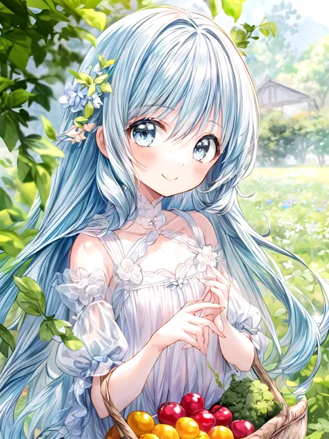 masterpiece, best quality, extremely detailed, (illustration, official art:1.1), 1 girl ,(((( light blue long hair)))), ,(((( li...