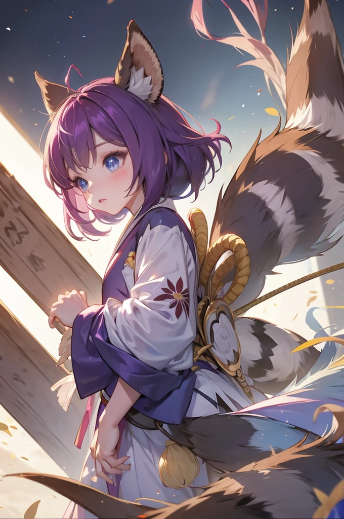 Nana kimono night in the childhood , racoon tails one