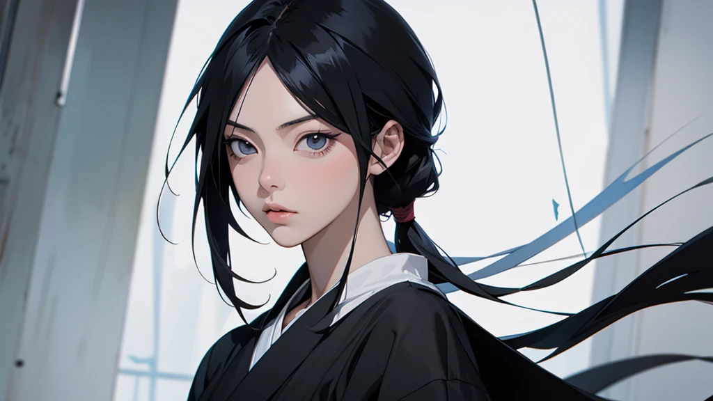 Rukia Kuchiki from anime bleach, black hairstyle, beautiful, high quality,extremely detailed,masterpiece