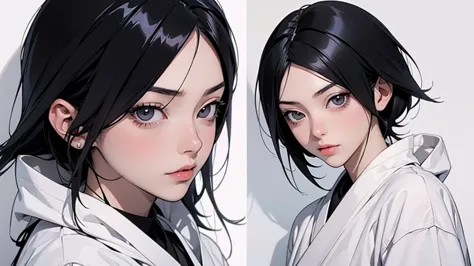 rukia kuchiki from anime bleach, black hairstyle, beautiful, high quality,extremely detailed,masterpiece