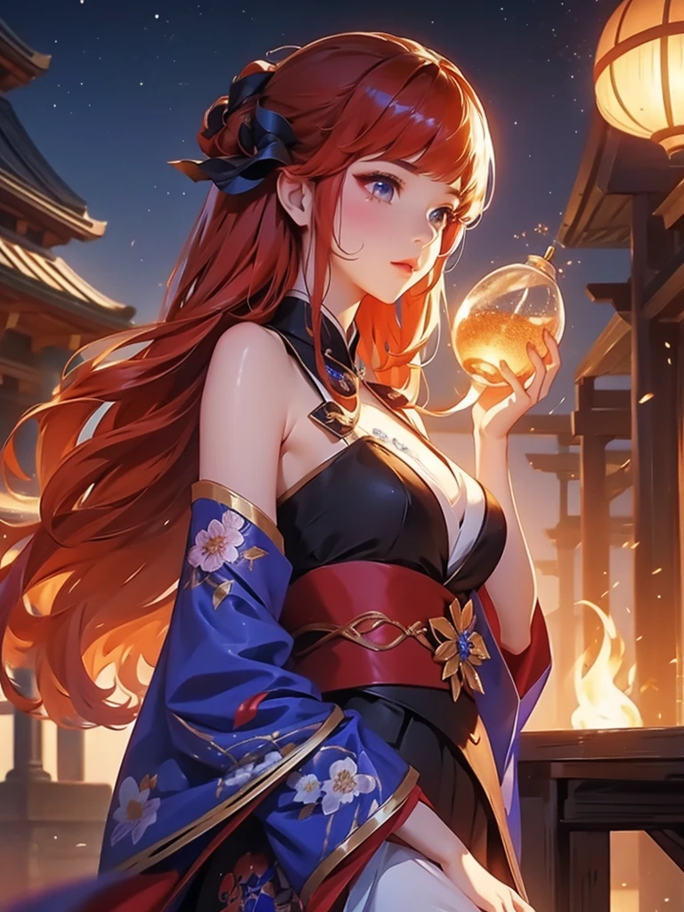 Guinevere mobile legends kimono night fire work