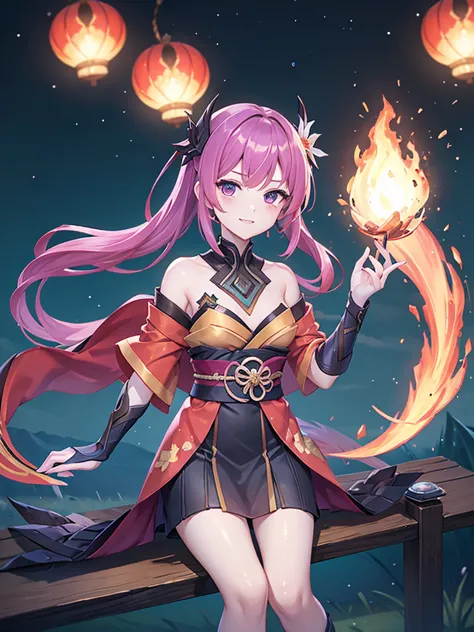 novaria mobile legends kimono night fire work