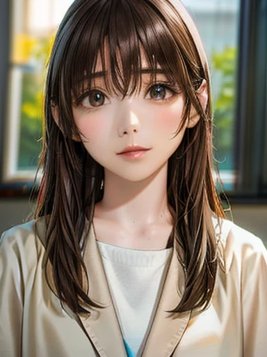 ((Highest quality)),(超High resolution),(Very detailed),(Detailed Description),((The best CG)),(masterpiece),Ultra-detailed art、(Highest quality、8K、32k、masterpiece)、(Realistic)、(Realistic:1.2)、(High resolution)、Very detailed、Very beautiful face and eyes、1 female、((Narrow eyes、Droopy eyes:1.4、fine grain))、Tight waist、Delicate body、(Highest quality、Attention to detail、Rich skin detail)、(Highest quality、8K、Oil paint:1.2)、Very detailed、(Realistic、Realistic:1.37)、Bright colors