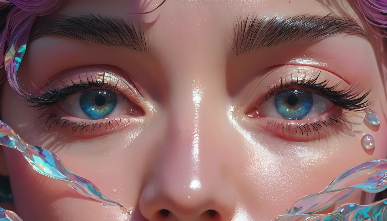 cryin, Aesthetics, extremely detaild, eyes crying, dolce, vaporwave Aesthetics, synthetic wave, digitalpainting, art station, conceptual artwork, Soft, sharp focus, illustration, arte de artgerm y greg rutkowski y alphonse mucha