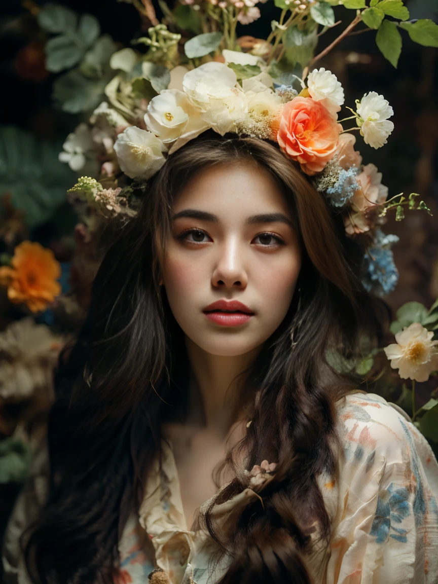 spring，1girl，((beautiful eyes))，((Perfect and refined limbs))，Sitting，在Grass地上，tent，flower，outdoor，Tree，landscape，daytime，Sky，cloud，Grass，橙flower，白flower，nature，Vague，红flower，(masterpiece，Best quality:1.2)，lifelike，Reality，梦幻般的Light芒，错综复杂的detail，Ultra Detailed，detail，High contrast，美丽细致的Light芒，Bright，更多detail，精细发Light，very fine 8K CG wallpaper，Depth of Field，Abuse of color difference，Soft colors，非常精致的Light线，眩Light，Light，Light粒子，reflection，((Infrared photography))