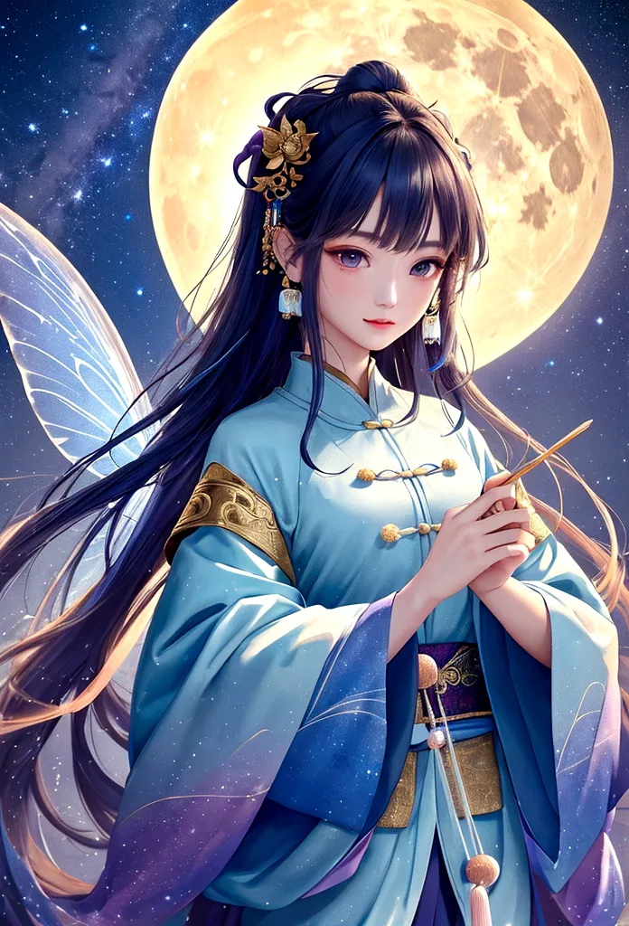 masterpiece, Highest quality: 1.4)， Detailed Background，A beautiful ancient Chinese fairy looks at the camera，streamer，Gauze clo...