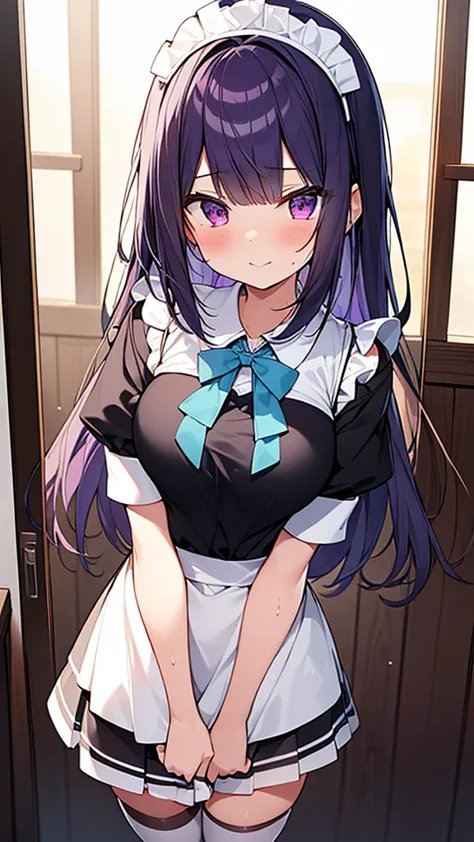 最high quality, high quality, Super detailed, 32k, Ultra-detailed details, 2 girls, With maid(only, 妹から奪った妹のかわいい顔, beautiful purp...