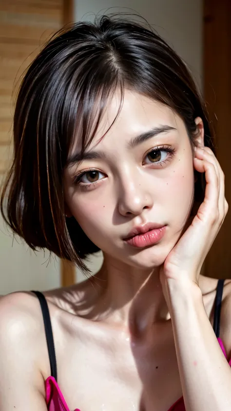 japanese female one person. fits your face. age 25, sharp jaw, raw photos, masterpiece, highly detailed photos, digital slr, pho...