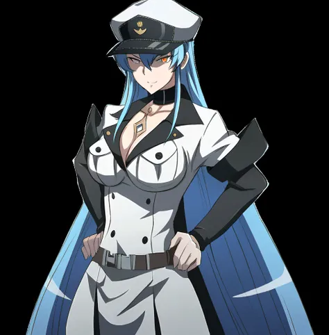 General Esdeath,Akame ga kill,big boobies, White hair,blue eyes - SeaArt AI