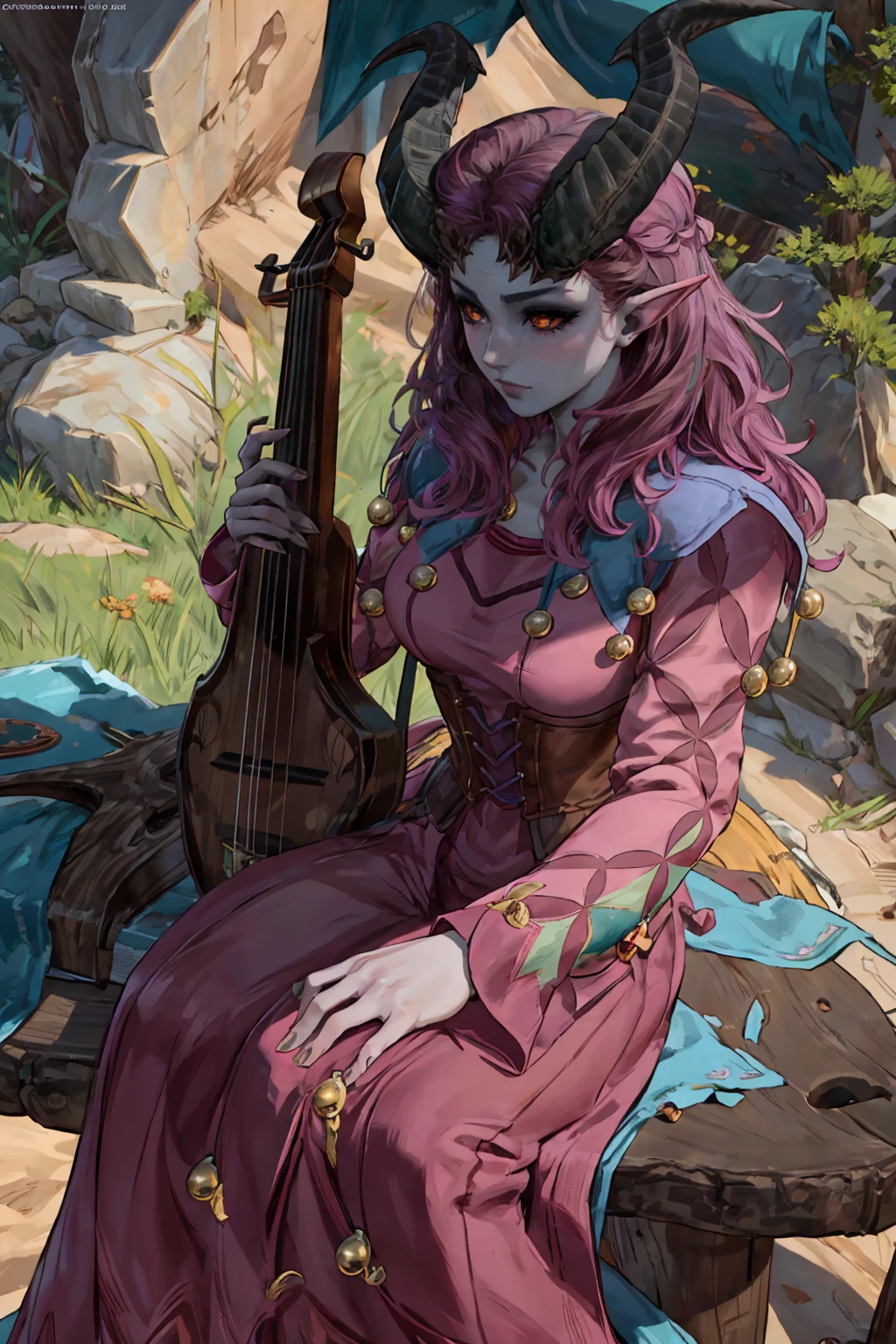 score_9, score_8_up, score_7_up, 1girl, solo, full body, detailed scenery, detailed background, high details, alfira, alfiraoutfit, colored sclera, black sclera, playing instrument, tavern, solo focus, milf, detailed face, expressiveh,(( horns, ))
