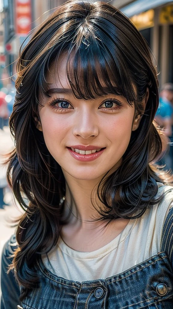 (high quality , Super detailed:1.2 ) , (Highly detailed beautiful face:1.4), ((Highest quality)), ((masterpiece)),((realistic:1.4)),smile ,beautiful woman, (be familiar with), perfect face、(8K, highest quality, masterpiece:1.2),(ultra high resolution:1.0),((Natural big breasts:1.2))