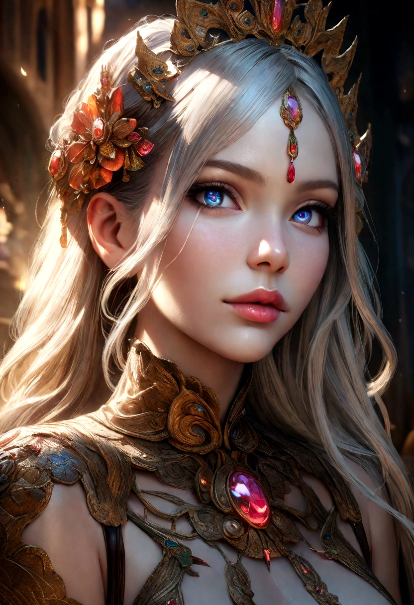 Scene porn of a beautiful detailed young girl, intricate ornate dress -  SeaArt AI