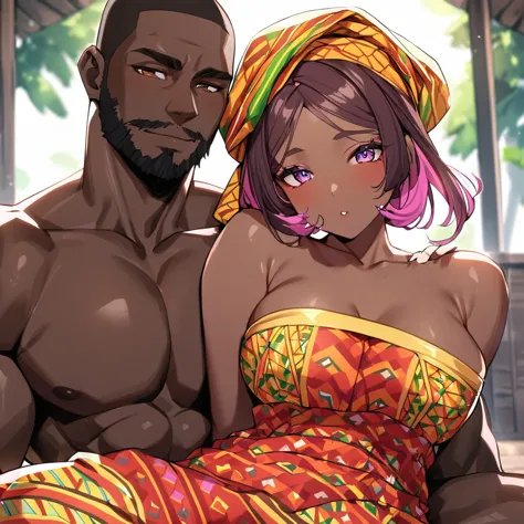 ((Highest quality)), ((masterpiece)), (detailed), （Perfect Face）、The woman is Momo Belia Deviluke, a Ghanaian by birth, with a v...