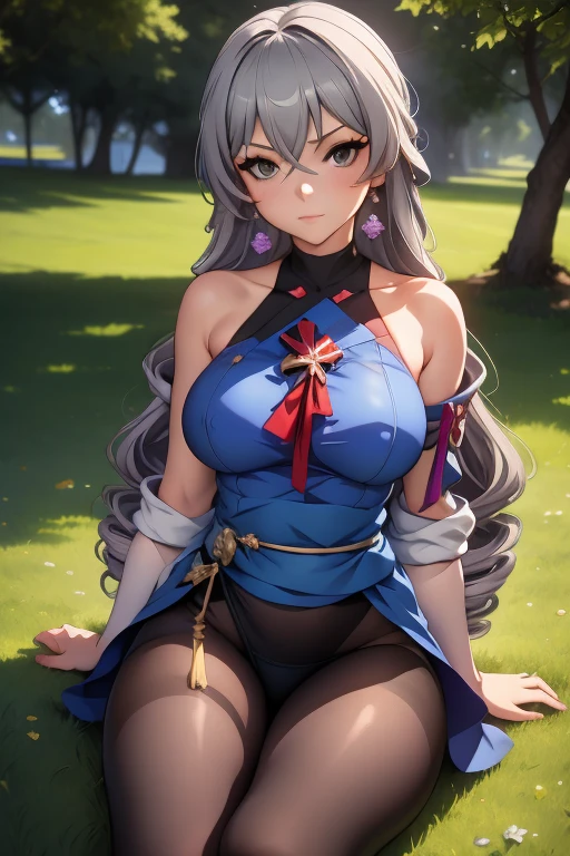 (masterpiece),best quality, expressive eyes, perfect face, 1girl,
big breast, H-cup, good breast, beautiful, gorgeous,anime,girl,lora, 
 nipple visible  though clothes,ph bronya,
1girl,
solo,
earrings,
long hair,
grey hair,
drill hair,
grey eyes,pantyhose,w sitting, w sitting on ground, legs on ground, hands between thighs, arms between legs, both arms between legs,hands between legs,hand on chest