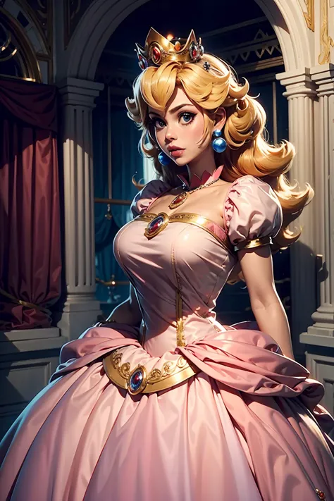 Princesa peach, peach princess dress,
