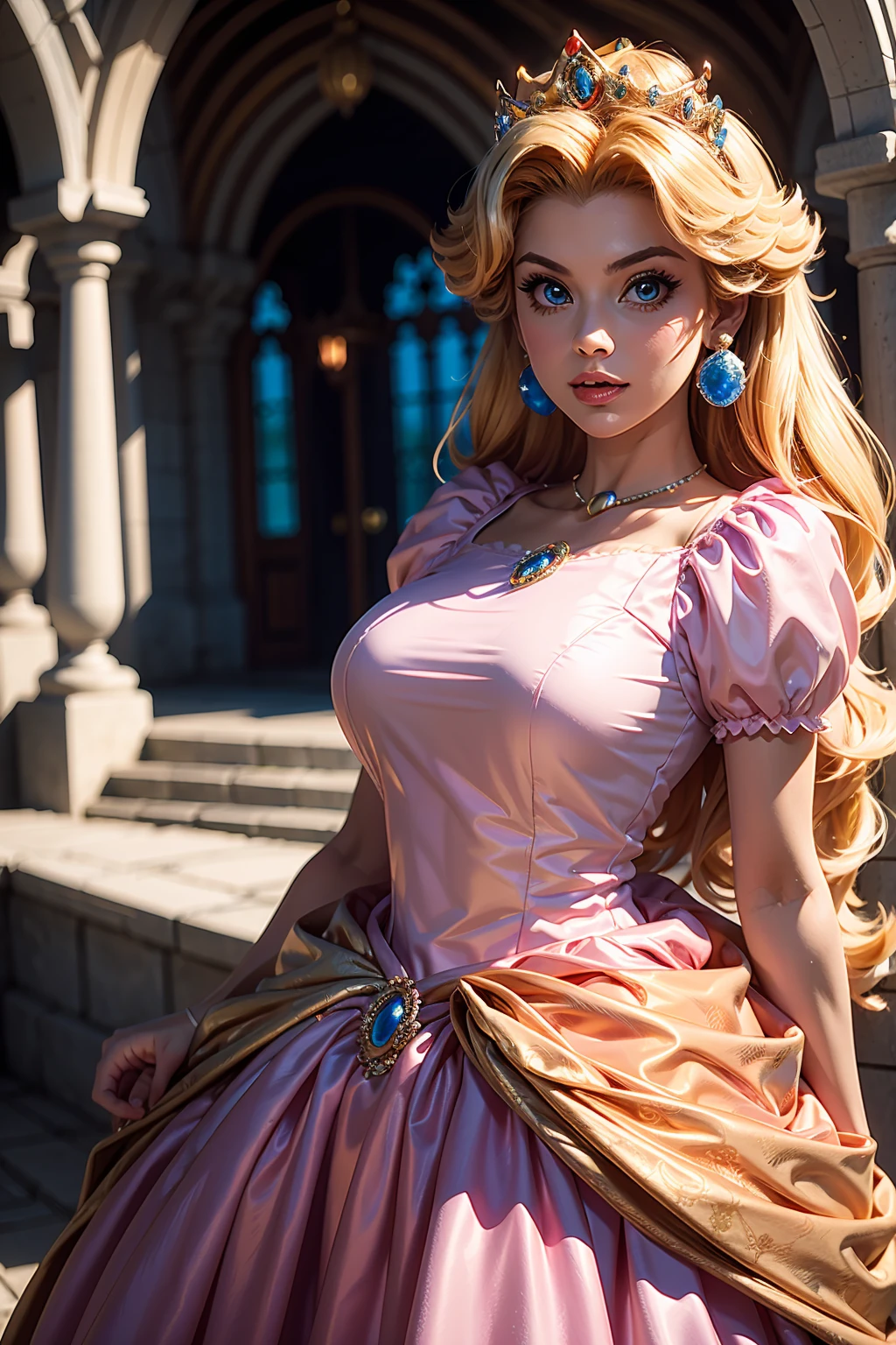 Princesa Peach, vestido de princesa melocotón,