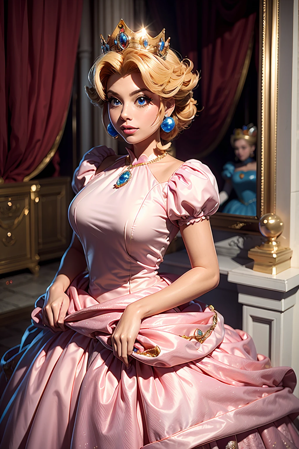 Princesse Peach, robe princesse pêche,