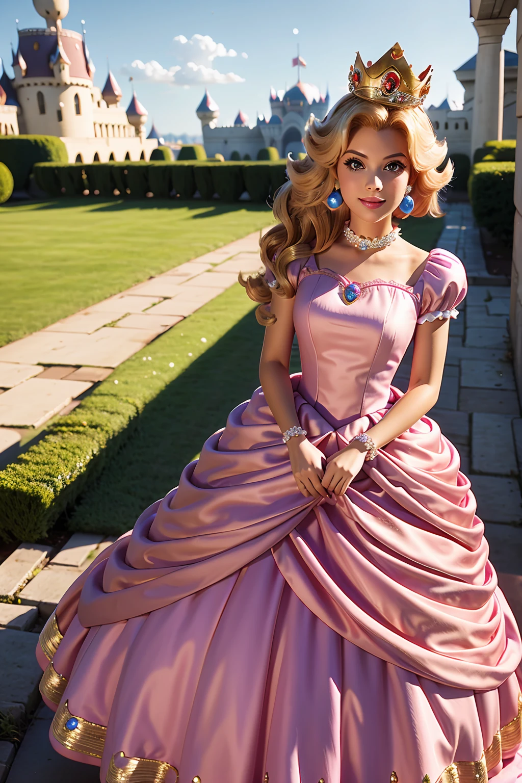 Princesse Peach, robe princesse pêche,
