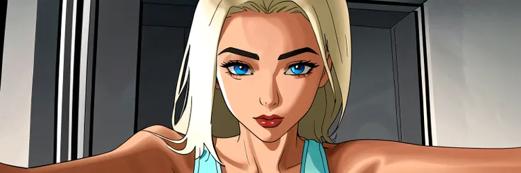 Yvonne Strahovski character without clothes naked naked without clothes  cartoon - SeaArt AI