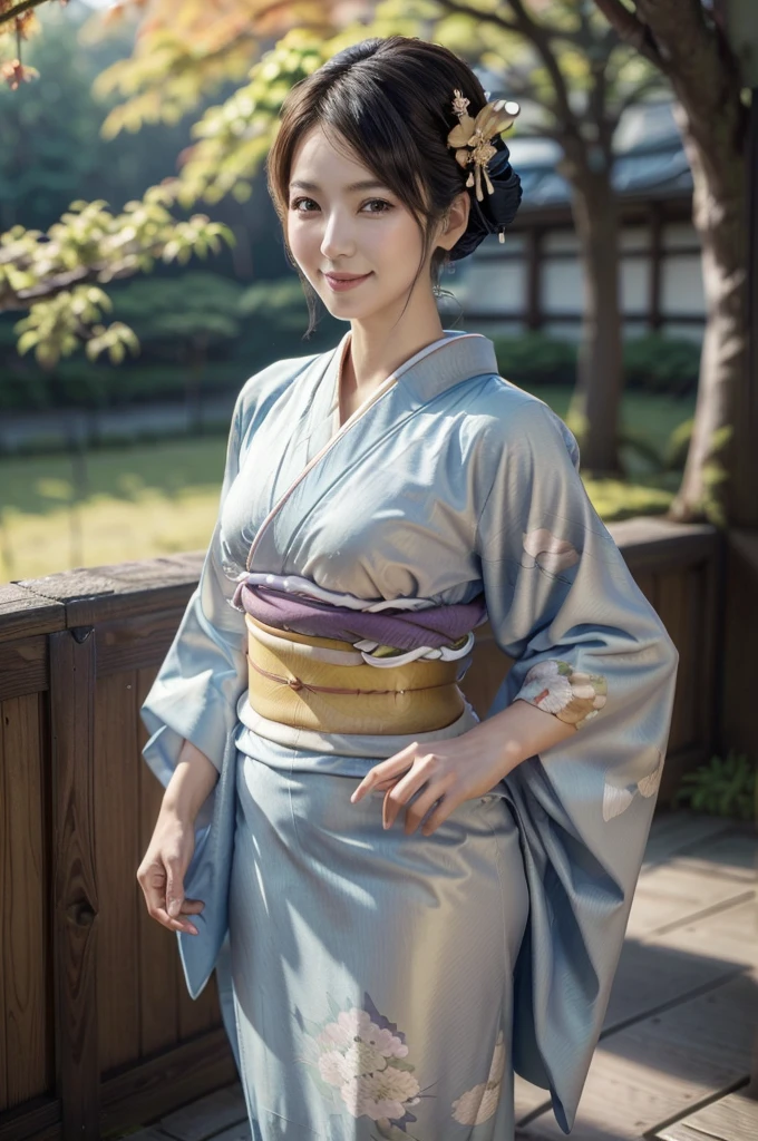 (chef-d&#39;œuvre, la plus haute qualité, Réaliste, haute résolution, photographier, :1.3), netteté, 1 jolie femme mature japonaise, 40 ans, modèle chaud, visage doux, yeux et pupilles très détaillés, Réaliste Skin, ((corps voluptueux)), encolure, cheveux très détaillés, Visage délicat, Regard sensuel, lèvres brillantes, lèvres potelées, lèvre naturelle, grosses cuisses épaisses, ((kimono:1.5)), ((tout le corps)), ((photo du corps entier:1.5)), regarder le spectateur, sourire, ((par le bas)), (((coiffures à la mode:1.2))), ((ornement de cheveux:1.2)), décor d&#39;automne, arbres et feuilles d&#39;automne