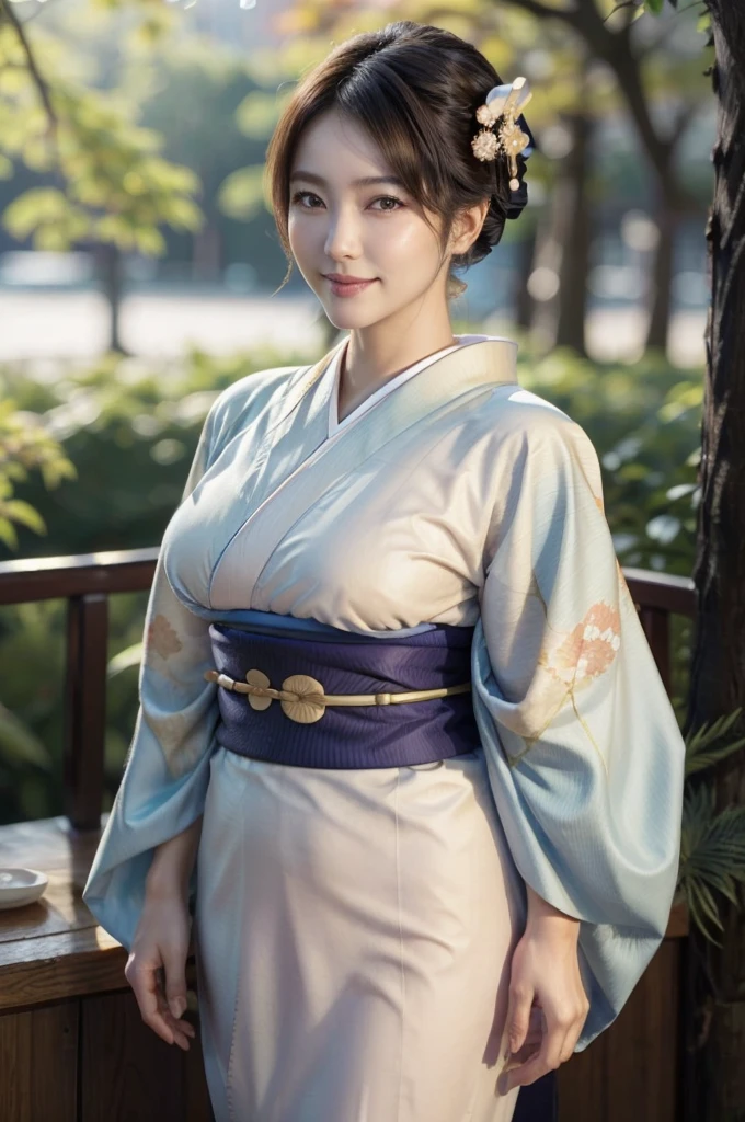 (chef-d&#39;œuvre, la plus haute qualité, Réaliste, haute résolution, photographier, :1.3), netteté, 1 jolie femme mature japonaise, 40 ans, modèle chaud, visage doux, yeux et pupilles très détaillés, Réaliste Skin, ((corps voluptueux)), encolure, cheveux très détaillés, Visage délicat, Regard sensuel, lèvres brillantes, lèvres potelées, lèvre naturelle, grosses cuisses épaisses, ((kimono:1.5)), ((tout le corps)), ((photo du corps entier:1.5)), regarder le spectateur, sourire, ((par le bas)), (((coiffures à la mode:1.2))), ((ornement de cheveux:1.2)), décor d&#39;automne, arbres et feuilles d&#39;automne