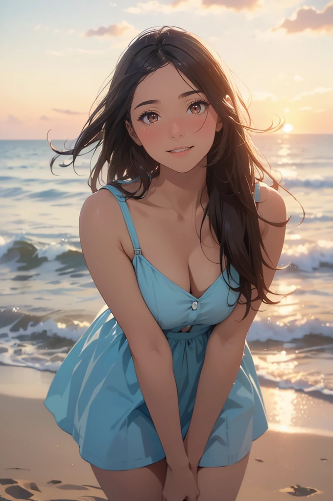 (masterpiece), (best quality), (ultra-detailed), (best illustration), (best shadow), (absurdres), Female, 25 years old, looking at viewer, steam, shy, nose blush, nsfw, medium breasts, nude, light smile,