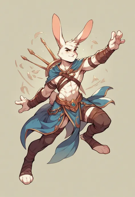 Rabbit, Mythology, God, full body, pose 