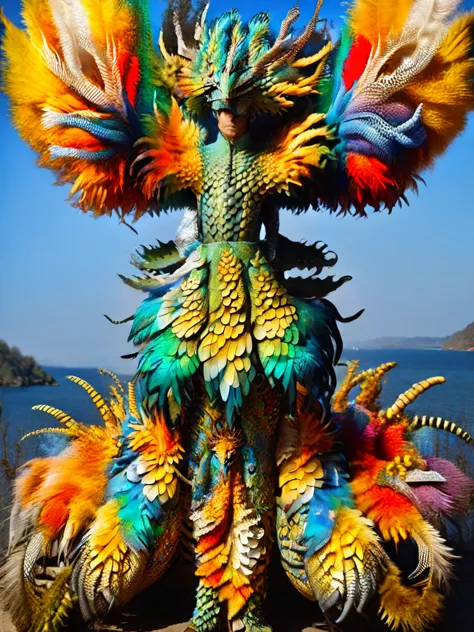 Seven-colored dragon god