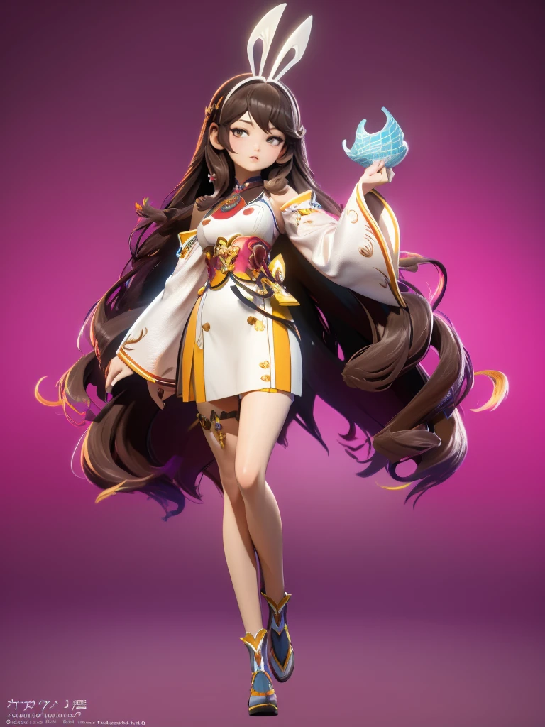 hair divided on half, Seizo Watase style, Simple Line Initialism，Abstract art, 3d character, colorful hearts ,(((The most beautiful girl of all time))),  (full body 1.2), only girl, long hair, sea background, 17 year old, full body, (((8k))), (((3d)), dark brown hair