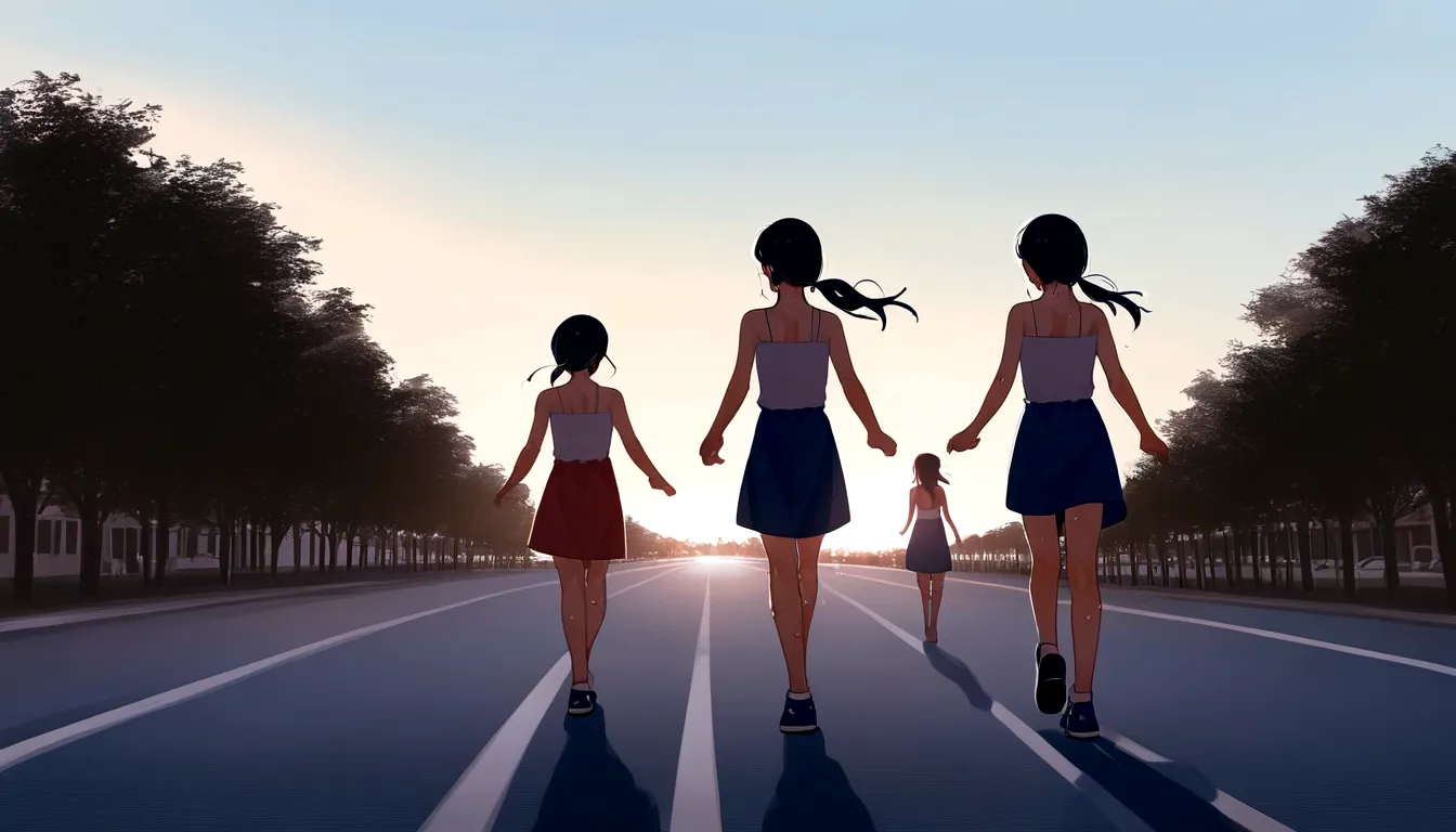 score 9, source anime, wide shot, multiple girls, women marathoners running on the road while the roadside is packed with specta...