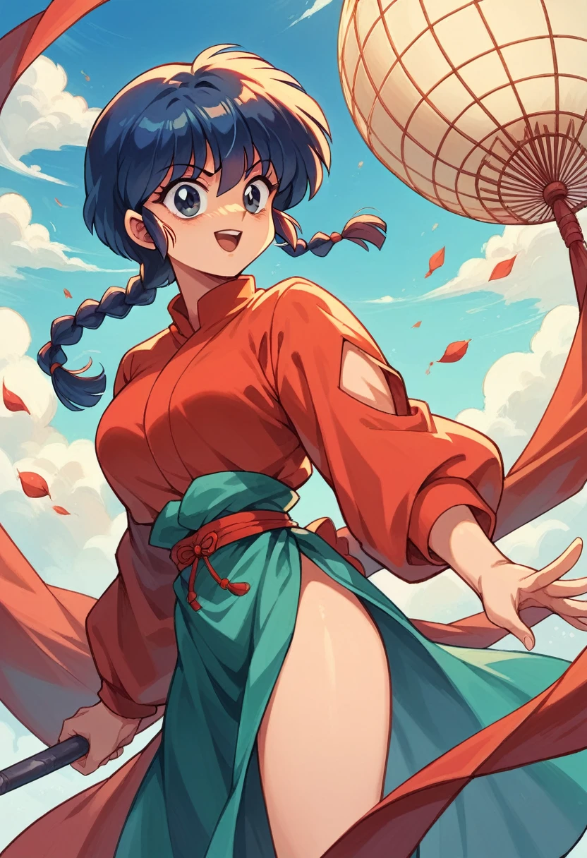 Create an image of the character Ranma Saotome from the anime Ranma 1/2