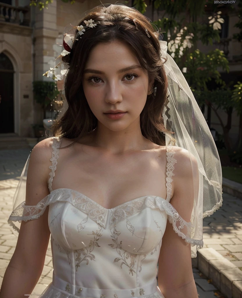 a beautiful bride, a lovely young woman, detailed and realistic, elegant white wedding dress, graceful and poised, intricate lace details, fine embroidery, flowing veil, beautiful detailed eyes, beautiful detailed lips, extremely detailed face, long eyelashes, perfect skin, glowing light, ethereal and serene, warm color tones, soft bokeh background, (best quality,8k,highres,masterpiece:1.2),ultra-detailed,(realistic,photorealistic,photo-realistic:1.37),cinematic lighting,dramatic shadows,romantic,cinematic,high fashion