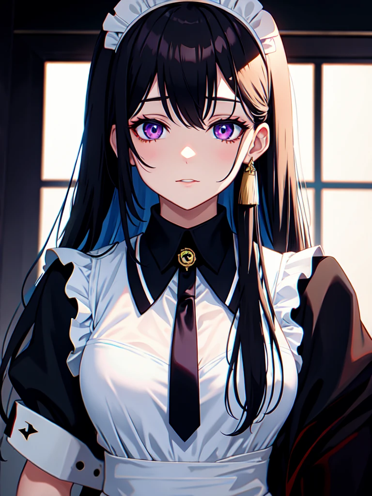 Dienstmädchen, （Lichtlos, Augen ohne Highlights, Böser Blick, Eine schlecht aussehende Person mit weißen Augen, Es&#39;sa roter Eyeliner）,ganzer Körper絵, She is wearing a Dienstmädchen uniform and the background is a dark and desolate landscape., Horrorfilm-Atmosphäre. Ihre Figur ist unglaublich schön, Betonung der dunklen und verrückten Elemente. Licht- und Schatteneffekte gekonnt in Szene setzen, ausführlich, Auch das Gesicht und der Ausdruck des schwarzen Kostüms sind sorgfältig gezeichnet..., Künstlerische Elemente verleihen dem Werk Tiefe. Die allgemeine Atmosphäre ist unheimlich und alptraumhaft..., Mit einer einzigartigen künstlerischen Note. Dieser Film ist、Die dunkle und verrückte Welt der Horrorfilme in HD., Wecken Sie visuelle Reize und ein ästhetisches Empfinden, Es will terrify and excite the audience....,skizzieren (Charakter-Designblatt, gleiche Charaktere, ganzer Körper, Drei-Ansicht, Vorderseite, ~ ~ ~ Seite, zurückkehren) and Aquarell画, （Geflochtenes Haar mit Farbverlauf, hellrosa Haare, (Tintenflecken:1.1), (blass:1.2),(helles Lila:1.2),(hellgrün:1.2)　und ein reifes Gesicht,groß, Schwarze Strumpfhosen tragen,grüne Augen, Die Haut ist versteckt　und 1 Frau, nervös,Cowboy-Schuss,,(Sehr hell:1.1), weißer Hintergrund, [1 Mädchen:7], (Neige deinen Kopf:1.2), ([skizzieren|Aquarell \(Mäßig\)]:1.15),Chaotischer abstrakter Hintergrund, Vektorspur, Farbverlaufsmischung, Helle Farben, Das&#39;wunderbar, 非常にausführlich, Komplex, (Sehr geringer Kontrast:1.4