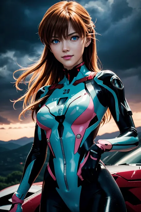 Evangelion,Asuka Langley,blue eyes,Plug Suit,Bodysuits,Interface Headset,赤いBodysuits,Ultra HD,super high quality,masterpiece,Dig...