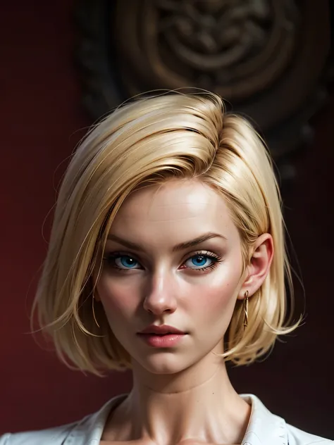 beautiful portrait of blond female in her 30s , blonde hair, blue eyes, mature , milf, 