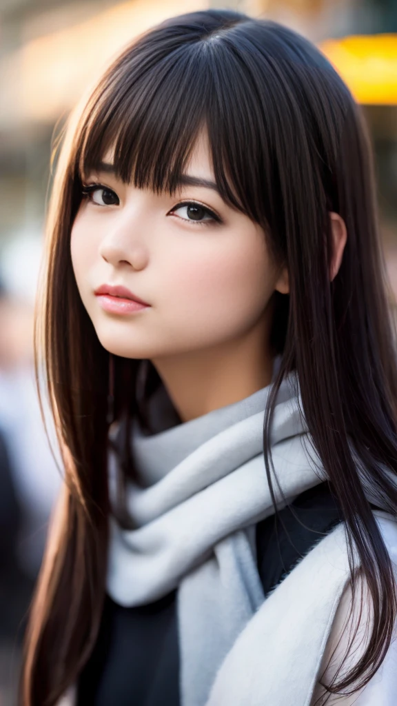 na chuva torrencial、Menina sorridente parada no meio de uma rua movimentada, ((garota linda, Cara de bebê:1.3, Cara de ídolo)), lindos olhos e lábios, Bangs que escondem a testa, Qualidade de cabelo bonita, Muito detalhado瞳孔, realista Skin, ((cabelo molhado, roupas molhadas)), Roupas finas que aderem à pele, gota de chuva, edifícios da cidade, iluminação atmosférica, Cinematic, Muito detalhado, realista, cores vibrantes, Cruzamento de Shibuya, descrição de corpo inteiro, chuva pesada, (olhos e rosto detalhados:1.3, técnicas de fotografia profissional), (anatomia perfeita), (mais alta qualidade, 8K, obra de arte:1.2, Fotos RAW), (olhar para o espectador, corar:1.2), (Lenço estiloso:1.2), (Rosto pequeno, afiado e bonito:1.2)