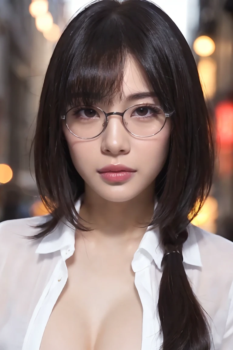 (highest quality、Tabletop、8K、Best image quality、Award-winning works)、One beautiful woman、Age 25、Perfect beautiful composition、(Classy glasses:1.1)、(Cleavage:1.1)、Big breasts that look like they might burst、Accentuate your body lines、(Perfect and precise white polyester shirt:1.3)、Look at me、(sexly look:1.1)、Perfect Makeup、attractive、sexly、Lustrous and bright lips、Accurate anatomy、(Face close-up:1.3)、Look at me、(The moodiest entertainment district lighting:1.1)、(Moody and romantic atmosphere blurred red light district street background:1.2)、Perfect Makeup、Ultra-high definition beauty face、Ultra HD Hair、Ultra-high definition moisturizing eye area、(Ultra High Resolution Perfect Teeth:1.1)、(Ultra-high resolution glossy skin:1.1)、Super high quality glossy lip（（（Best Quality,Top quality, 8K, Mastepiece: 1.3, Raw photo、Expressing shadows clearly、Fine details）））,（（Realism, It&#39;s photorealistic: 1.37）、(((Perfect promotion))), （（（Make the eyes look natural and clear）））（（（both hands、Both arms、両足をExpress firmly）））（（（Natural color lip, Random sexy poses）））（（（woman１name）））日本人woman,Korean Beauty、リアルな本物woman , リアルな本物woman , Perfect dynamic composition、２０～３０Year old girl、Make the nipples firm

(((Naked)))、(((Completely naked)))、（（（No clothes）））(((Representing pubic hair)))（（The genitals are visible）））

（（（Twin tail hair、Bob Hair、Long Hair、Choose from either ponytail or ponytail at random）））

（（（Facial expressions are created randomly）））（（（The eyes are looking at me）））（（（Make it less conspicuous）））（（（Make the eyes the same size）））

（（（Pose changes are made randomly）））

（（（Emphasize large breasts、Emphasizes a big butt）））

（（（陰部はExpress firmly）））（（（陰毛もExpress firmly）））

（（Pubic hair is thin、Express firmly）））
