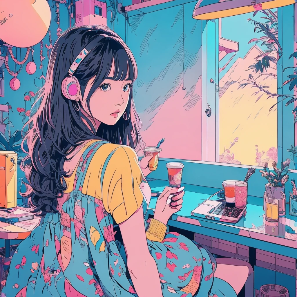 
Menina dos desenhos animados sentada em uma mesa com um computador portátil, ilustração de estilo cartoon, Ilustração digital de anime, no estilo artístico de bowater, no estilo de ilustração digital, Estilo de ilustração, bela ilustração, Arte digital detalhada e fofa, linda ilustração digital, estilo de arte impressionante, tendências em arte, ilustração profissional, arte digital fofa, ilustração de procriar, Belo estilo de desenho