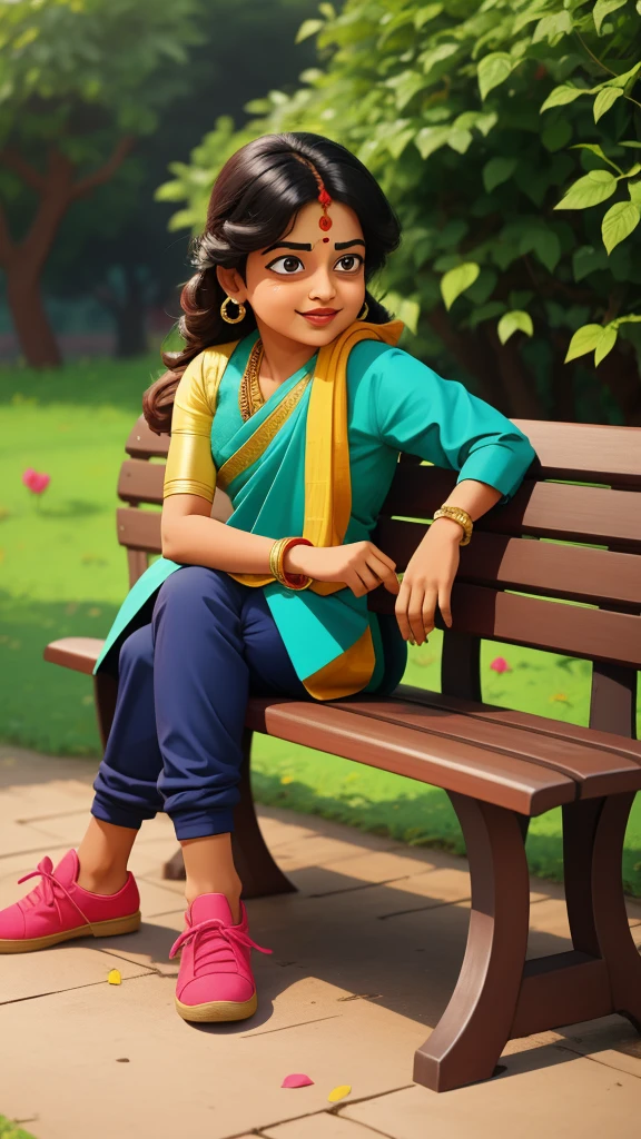 Ek Neta ki cartoon Chhavi bench per bhashan dete hue