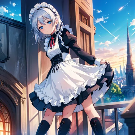 Dengeki Bunko, Woman Looking Back, Perfect Human Medicine, {{{{{Maid clothes}}}}},Small Tits,Anime Assortment,Cool,{{{{{50 year ...