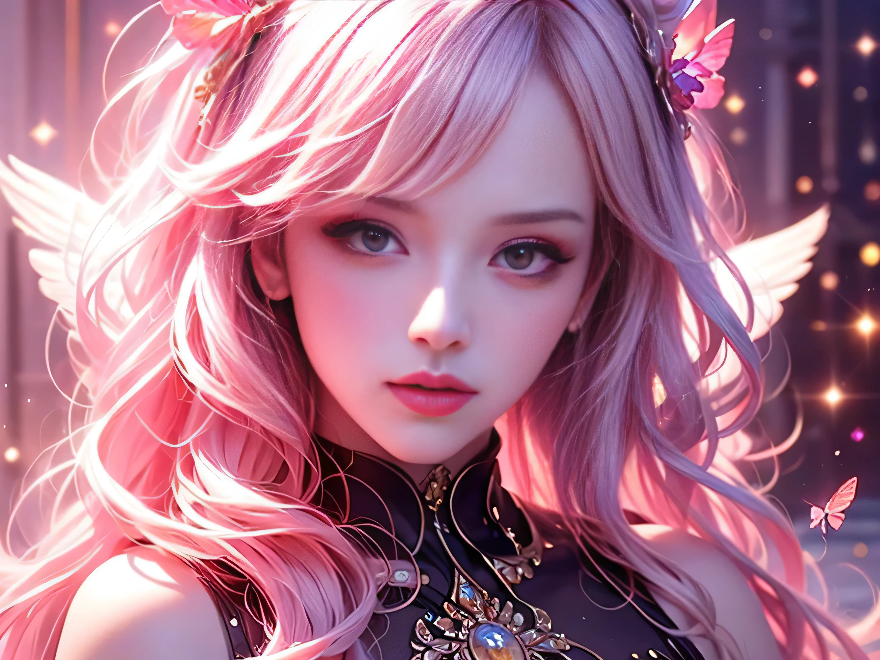 (Best Quality, 8K, Masterpiece, HDR, Soft Lighting, Picture Perfect, Realistic, Vivid), Cat Girl (1.0), Cat Girl with Red Hair and brown eyes and Sexy Revealing Clothes, Pink Bodysuit with Glitter Texture, Beautiful Anime Fantasy, Very beautiful and cute cat girl, large pink butterflies fly around, background blur, anime fantasy, work in Gouves style, realistic: 1.37, top view, red cat girl lies in blue flowers, large pink butterflies fly around, horizontal view, (Ultra High Quality Fantasy Art), Masterpiece, Female Model, Ultra High Quality Female Character Designs, Detailed 8k Anime Art, Realistic Anime Art, Highest Quality Wallpapers, Intricate Ultra High Quality Accurate Female Character Faces, High Quality Designs and Accurate Physics (Fantasy - Ultra High Quality) quality) quality)) art), dark fantasy style), masterpieces, super high-quality characters, anime resolution - 8K, realistic anime art, wallpaper with the highest quality illustrations, ultra-high detail of faces, high-quality design and accurate physics), color, depth of field, shadows, ray tracing, high quality workmanship. -high quality and 8K resolution, (Accurate simulation of the interaction of light and materials)], [High-quality hair detail [More about beautiful and shiny red hair]], (Beautifully detailed hands [perfect fingers [Perfect nails]]], (perfect anatomy (perfect proportions)))) [[Full-length]], [Perfect combination of colors (Accurate imitation of the interaction of light and material)], [art that conveys the meaning of the story](modified)